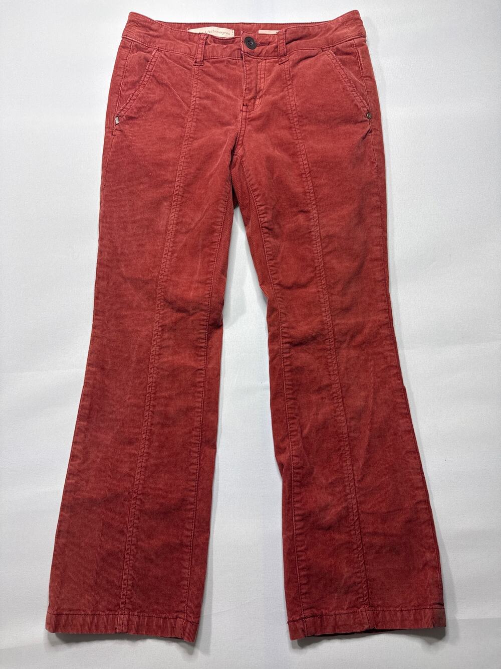 Pilcro & The Letterpress Women's Stet Orange Flare Corduroy Pants - 25 (27x25.5)